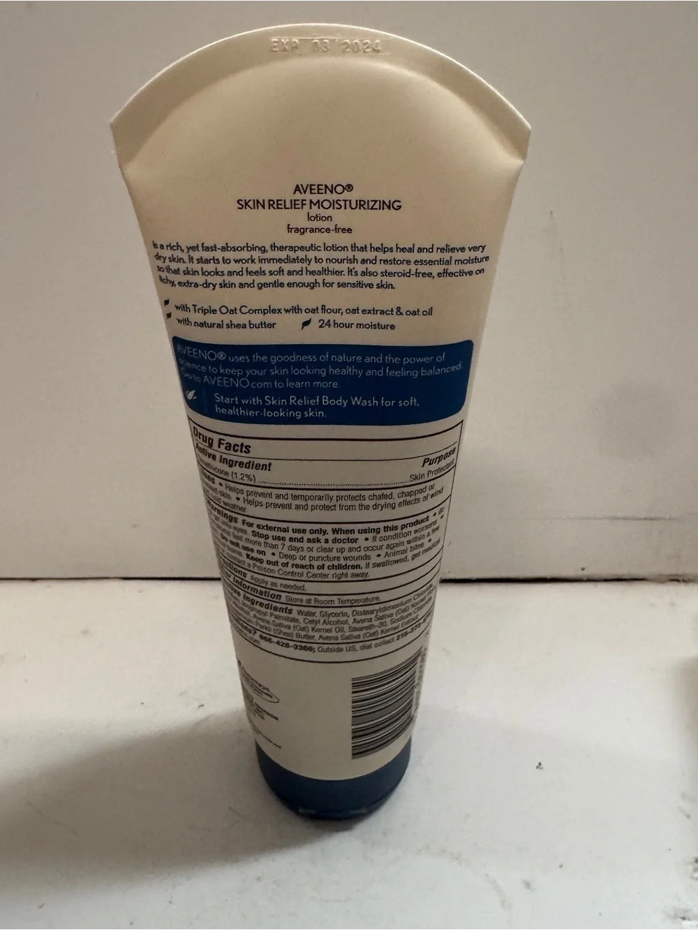 Aveeno Skin Relief Moisturizing Lotion Fragrance Free 8 OZ
